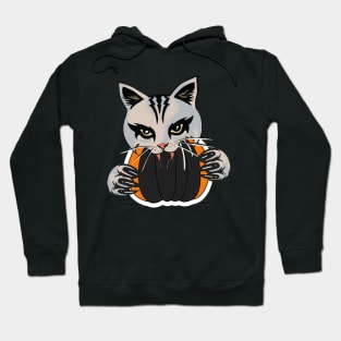 huge scary cat and cute Hoodie